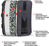 Rewon Schlagpolster with PU leather, EVA sheet, gel-infused lining, and cushioned foam layers for boxing and MMA training.